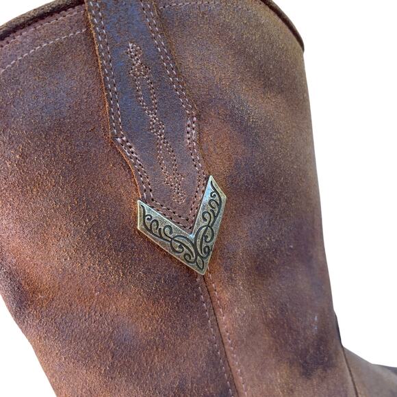 Ariat Women's Shayla Western Cowboy Boot Size 11B Brown Suede - Picture 7 of 12
